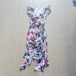 Parker, flutter sleeve, high/low midi dress.